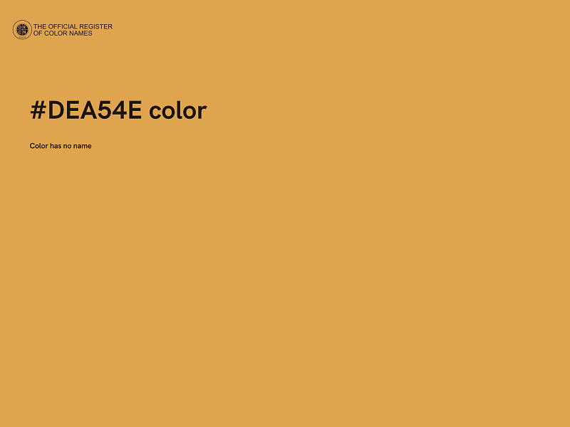#DEA54E color image