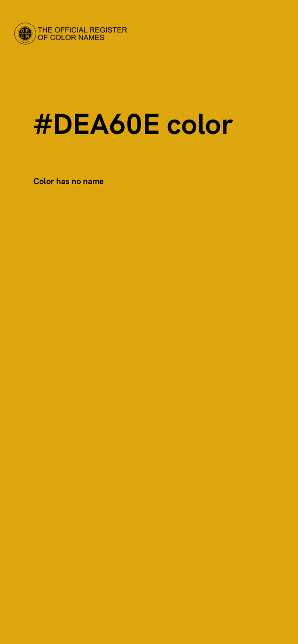 #DEA60E color image