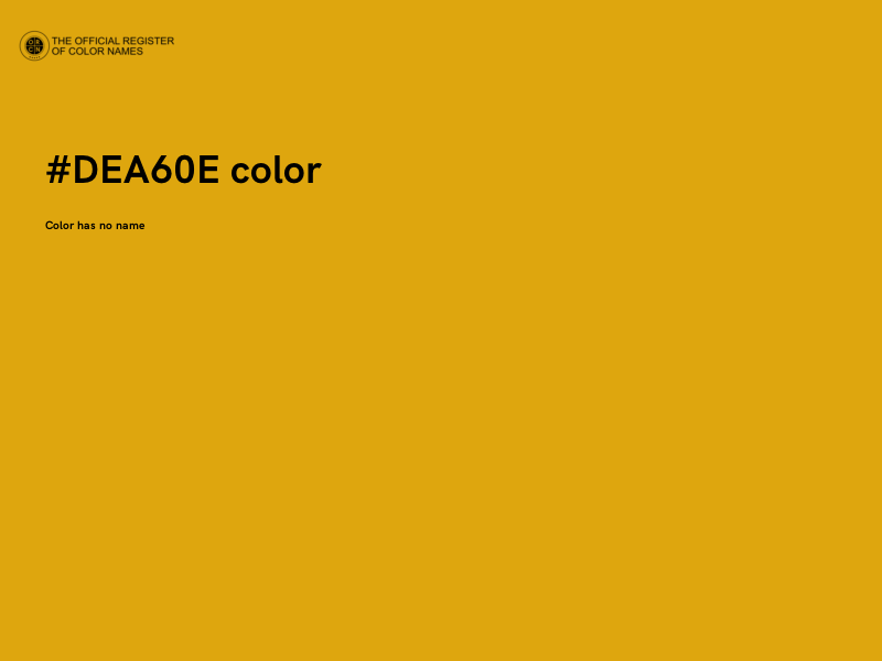 #DEA60E color image