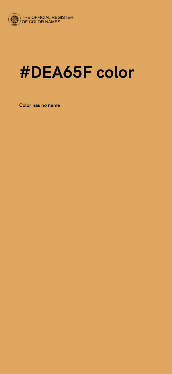 #DEA65F color image