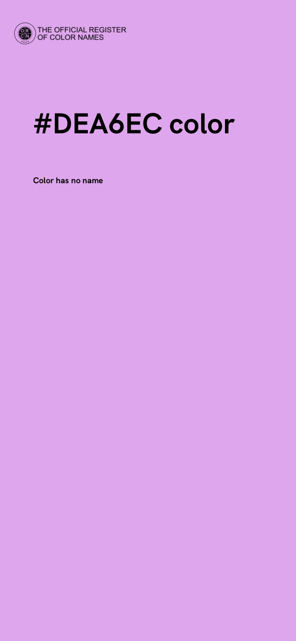 #DEA6EC color image