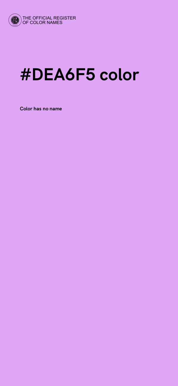 #DEA6F5 color image