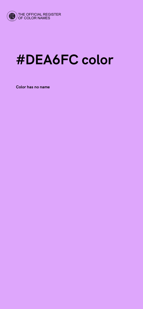 #DEA6FC color image