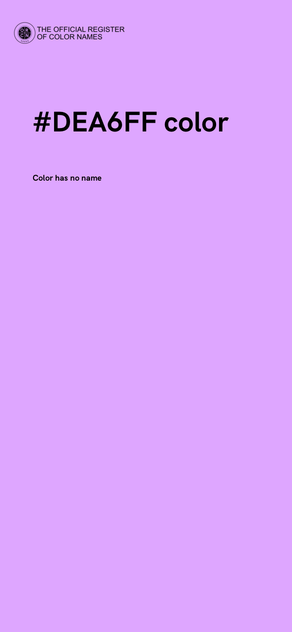 #DEA6FF color image