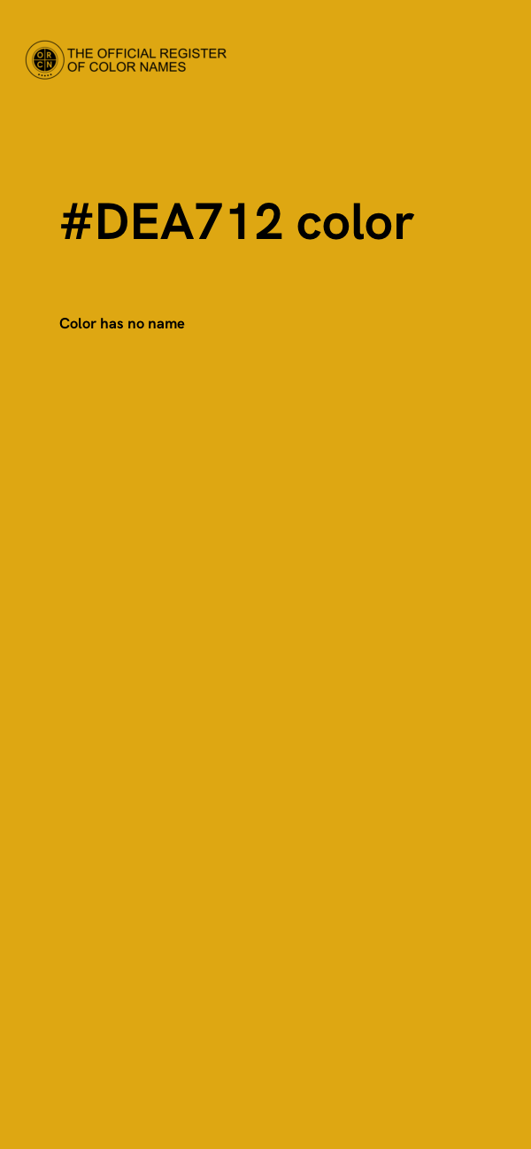 #DEA712 color image