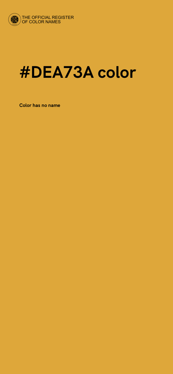 #DEA73A color image