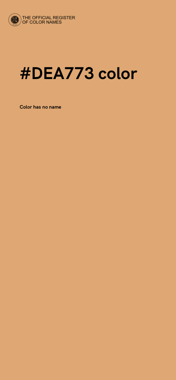 #DEA773 color image