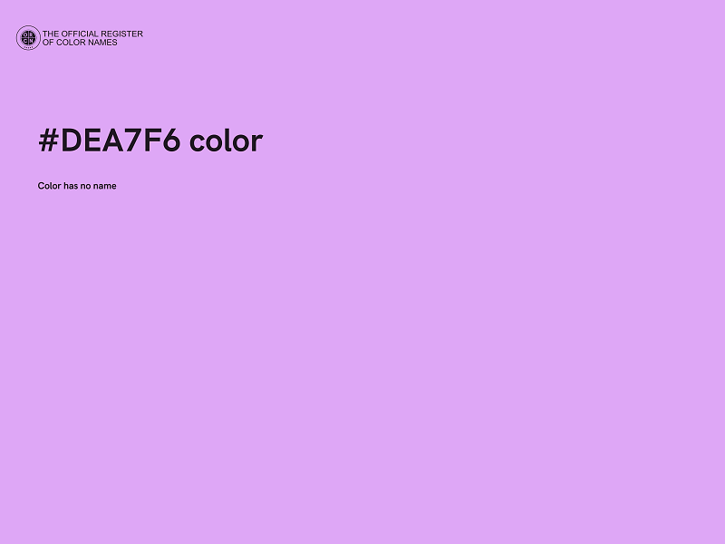 #DEA7F6 color image