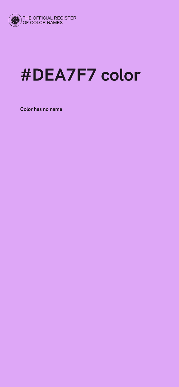 #DEA7F7 color image