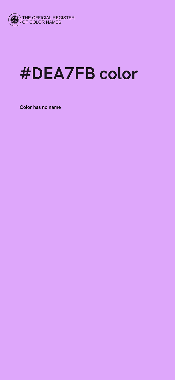 #DEA7FB color image