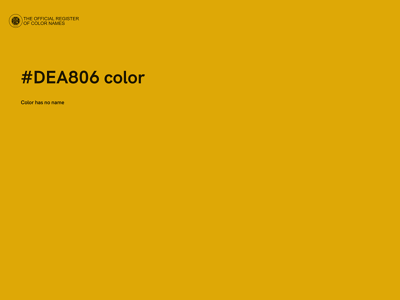 #DEA806 color image