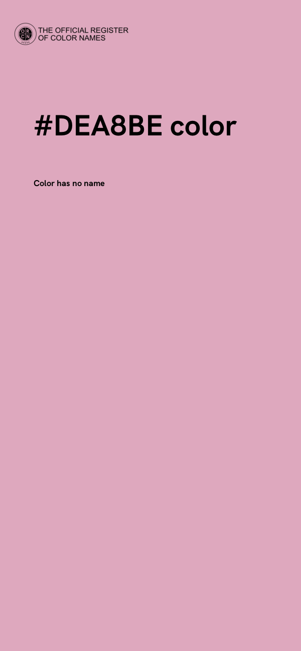 #DEA8BE color image