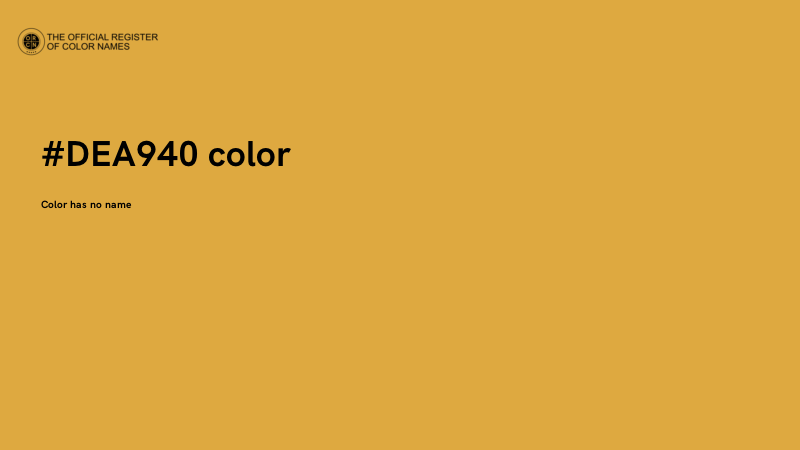#DEA940 color image