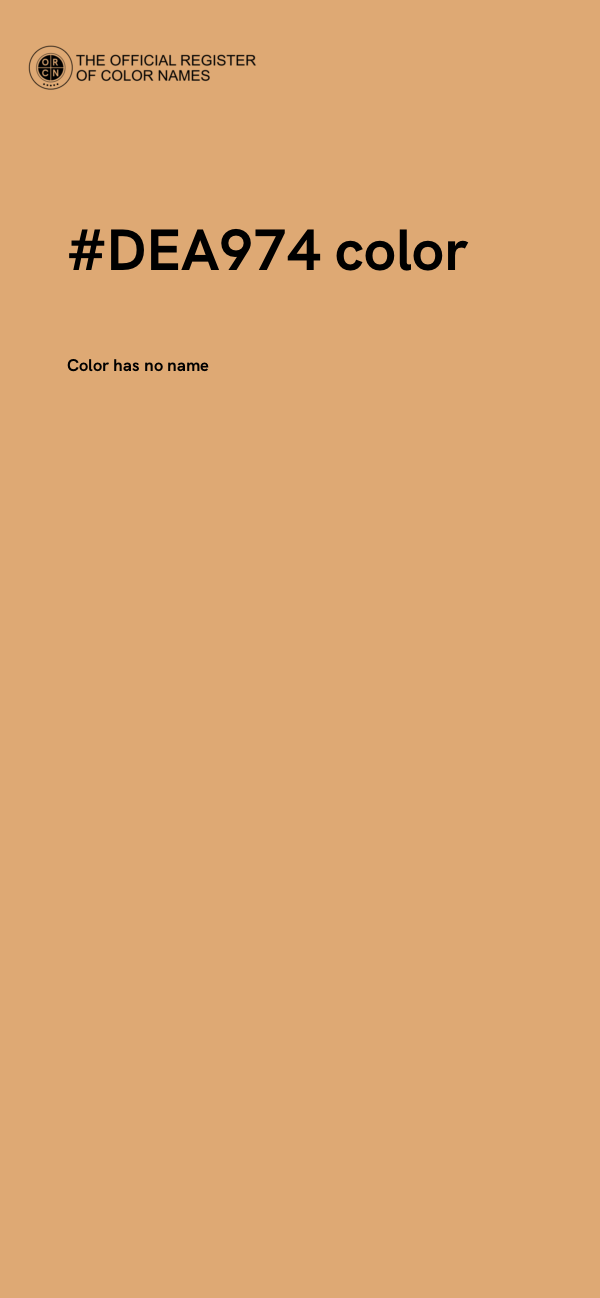 #DEA974 color image