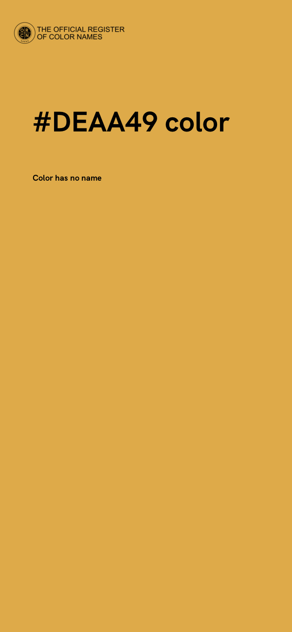 #DEAA49 color image