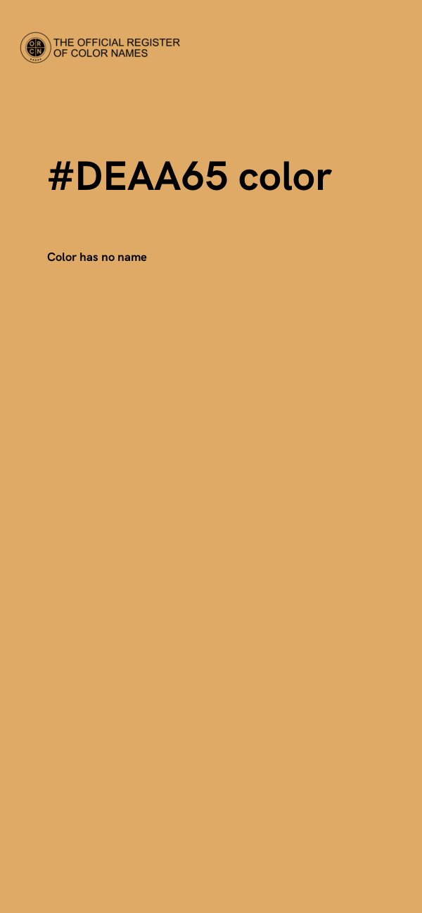 #DEAA65 color image
