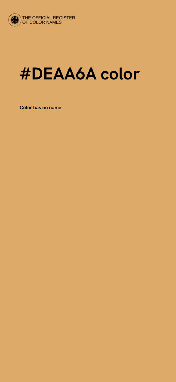 #DEAA6A color image