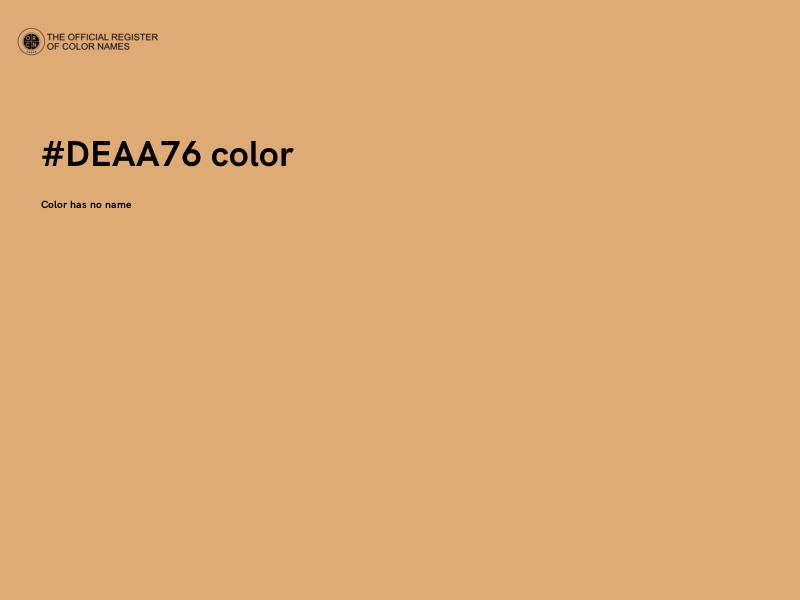 #DEAA76 color image