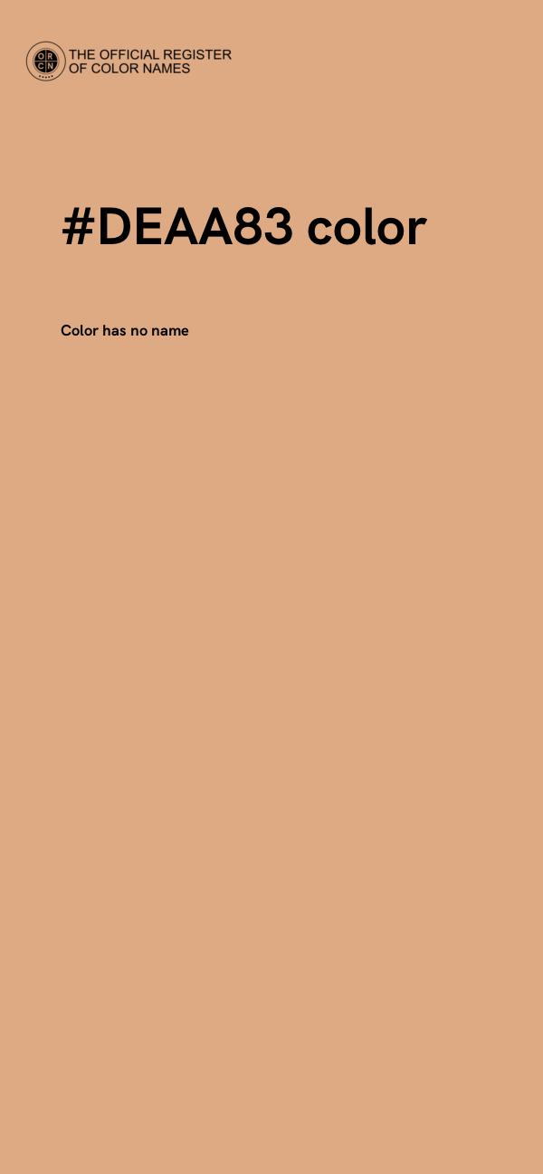 #DEAA83 color image