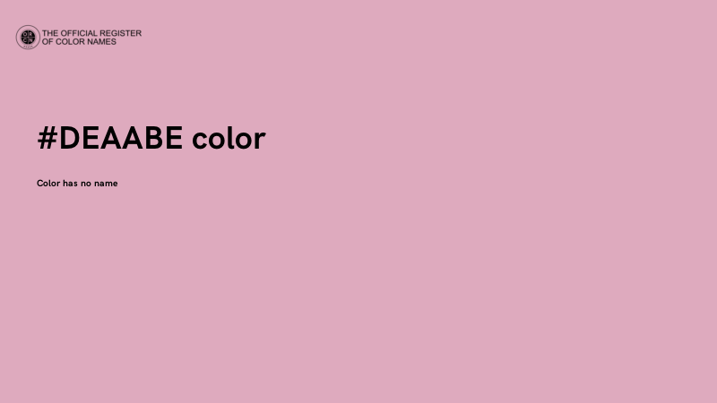 #DEAABE color image