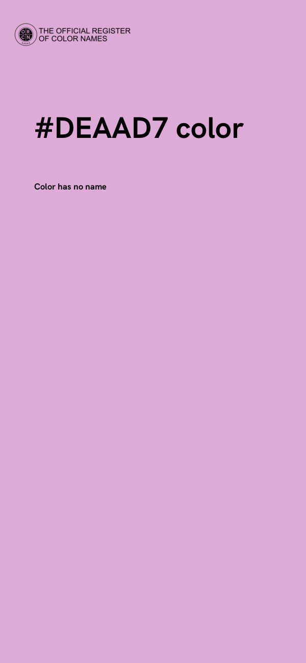 #DEAAD7 color image