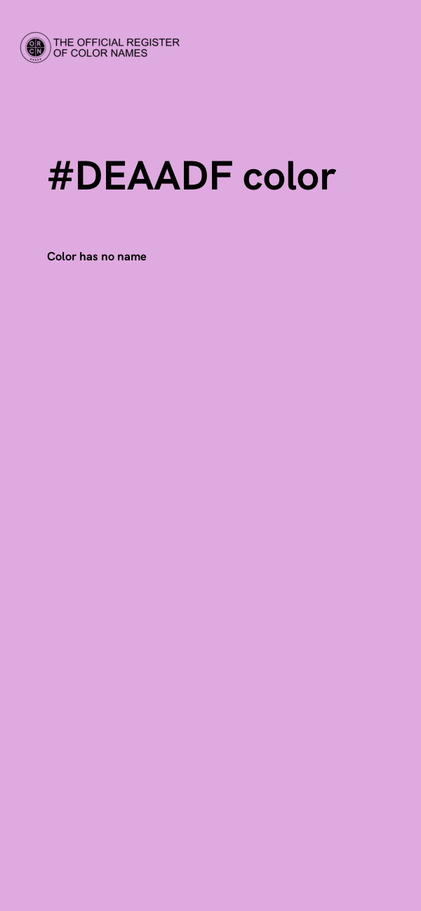 #DEAADF color image