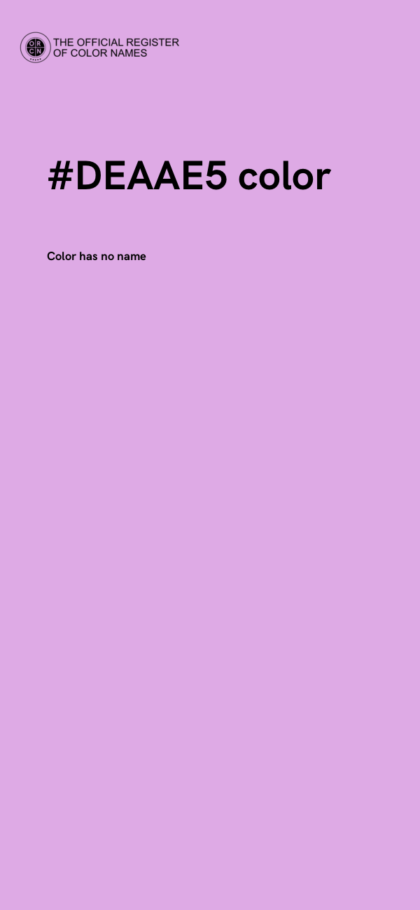 #DEAAE5 color image