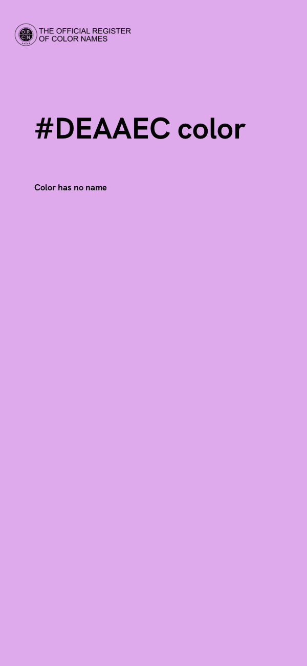 #DEAAEC color image