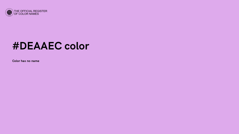 #DEAAEC color image