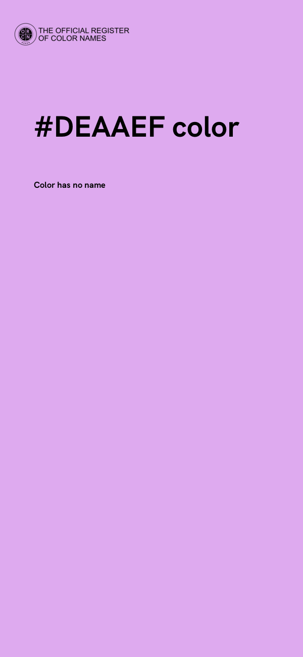 #DEAAEF color image
