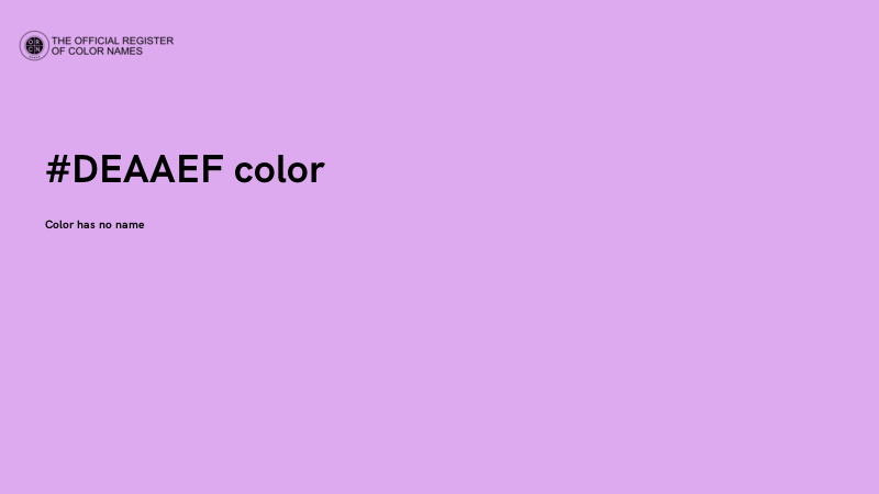 #DEAAEF color image