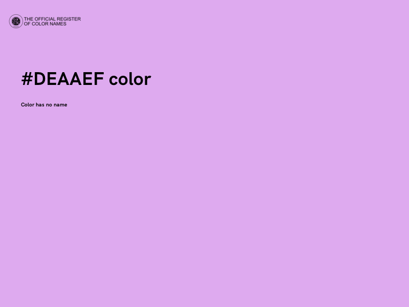 #DEAAEF color image