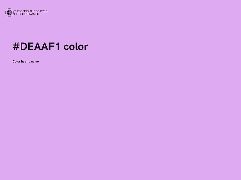 #DEAAF1 color image