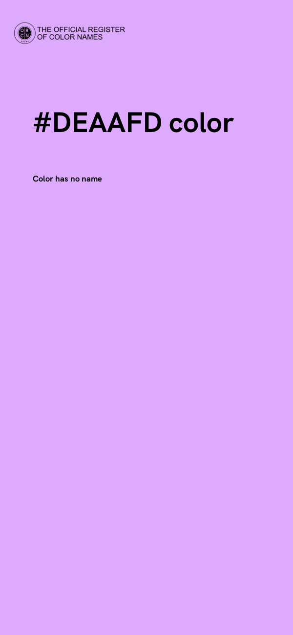 #DEAAFD color image
