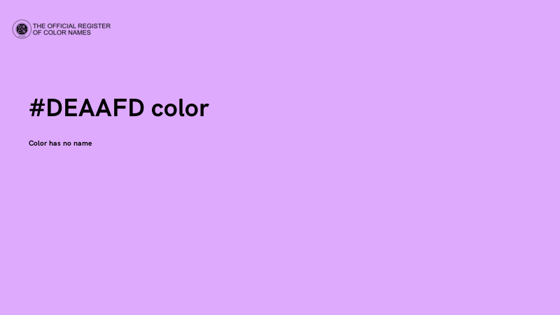 #DEAAFD color image