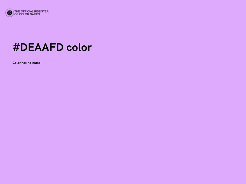 #DEAAFD color image