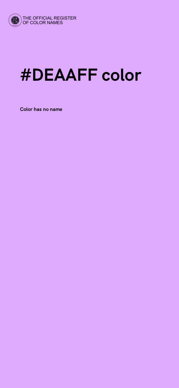 #DEAAFF color image
