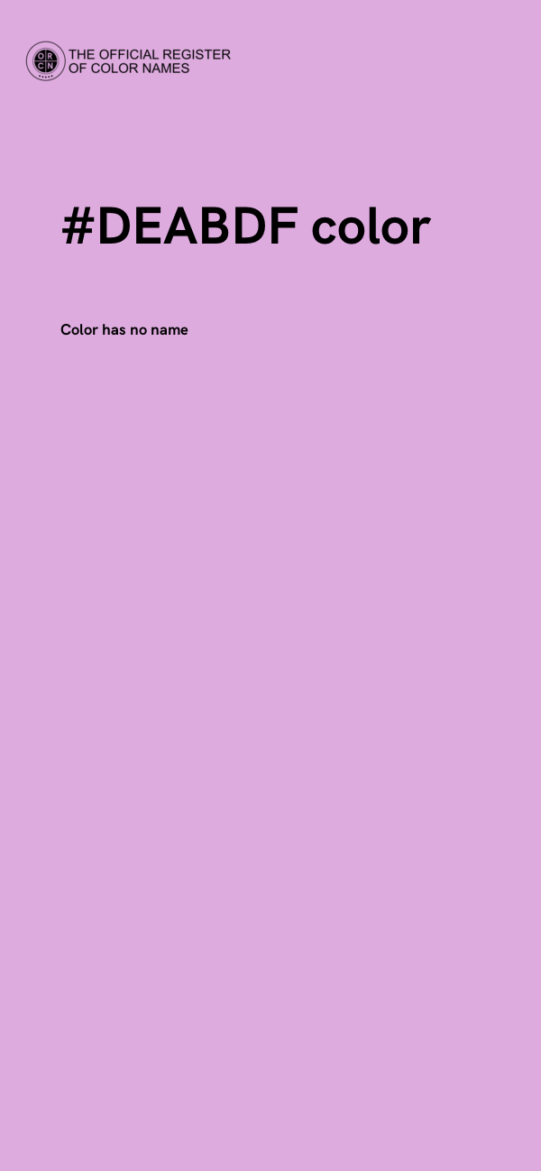 #DEABDF color image