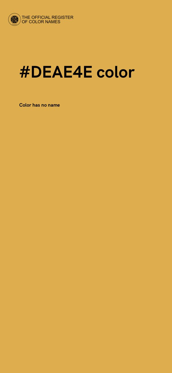 #DEAE4E color image