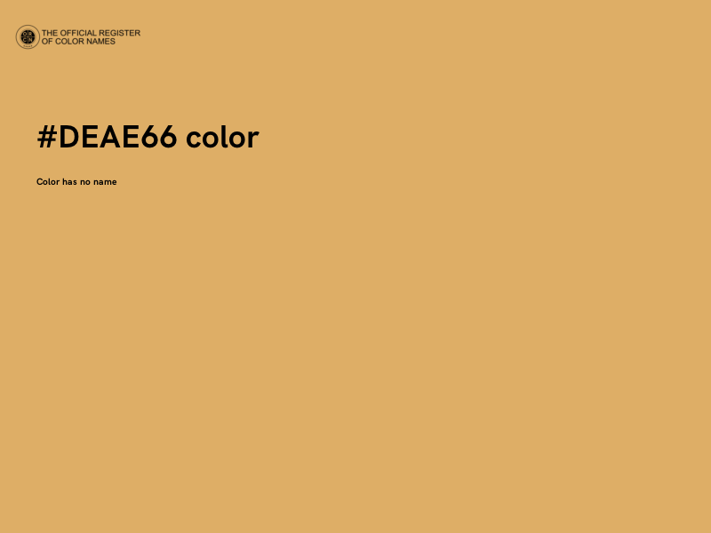 #DEAE66 color image