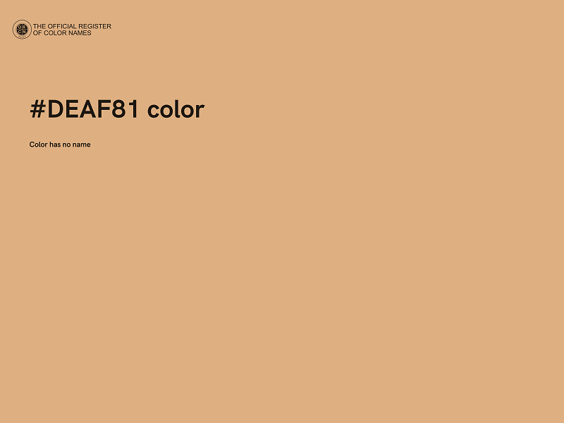 #DEAF81 color image