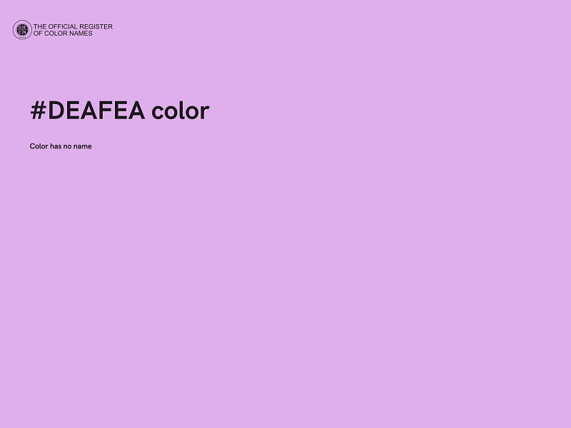 #DEAFEA color image