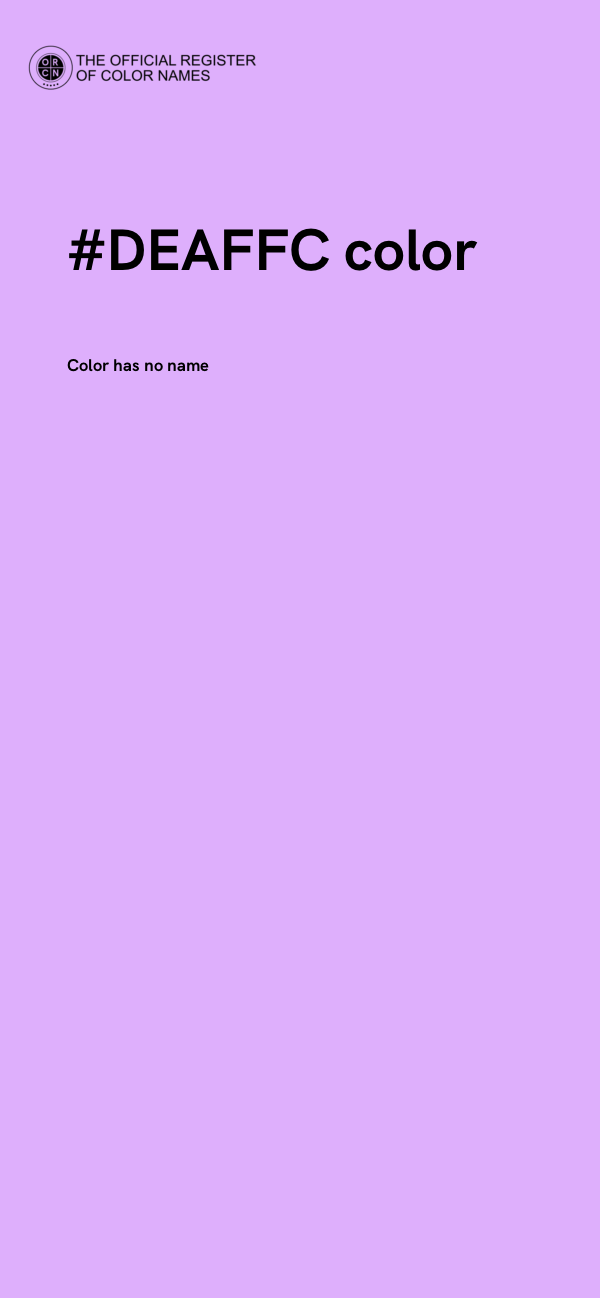 #DEAFFC color image