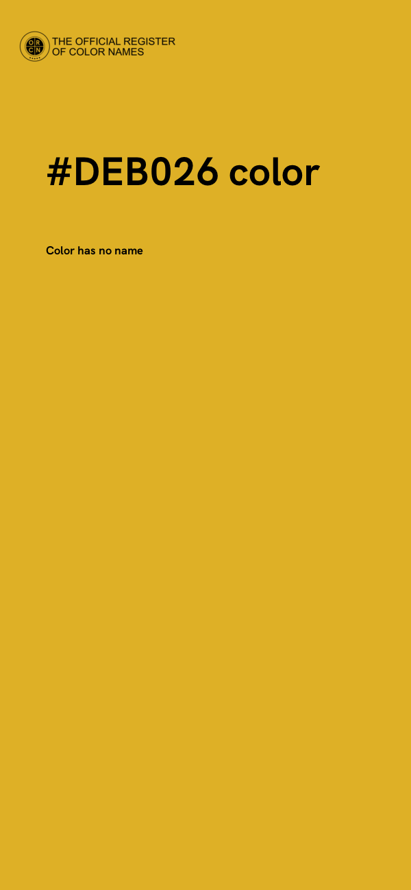 #DEB026 color image