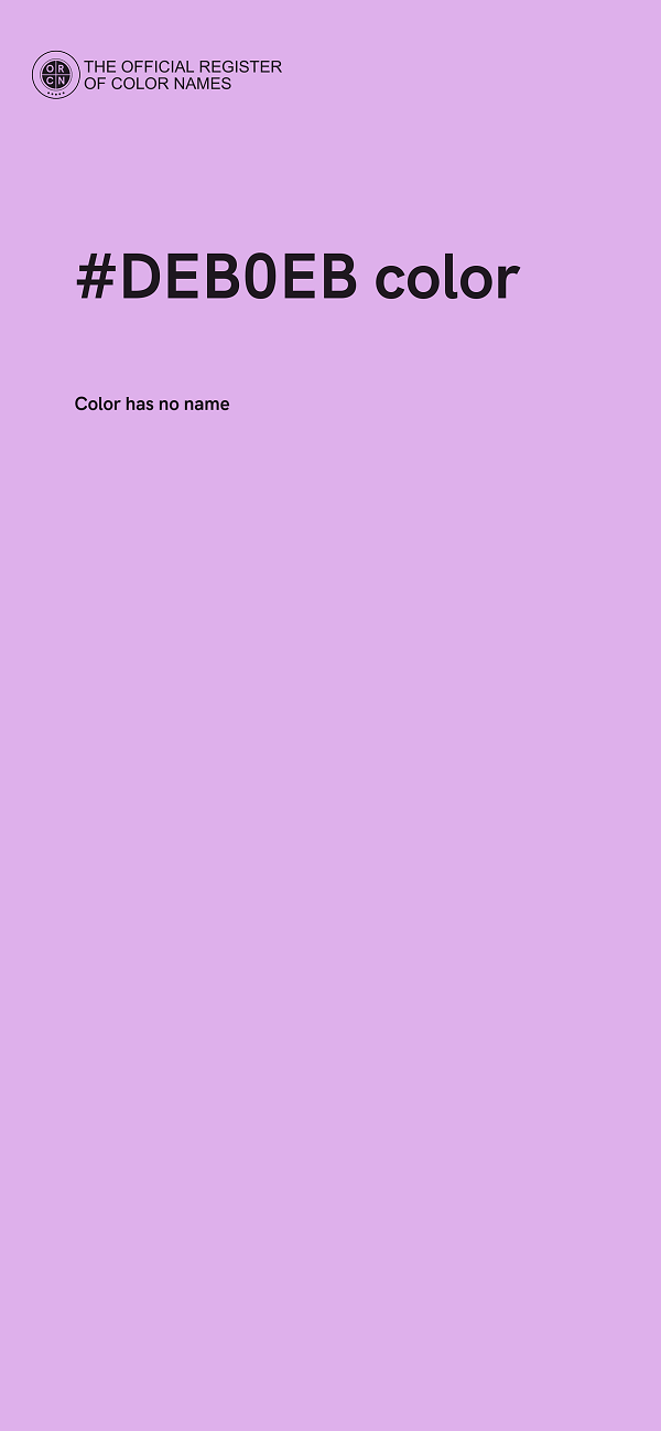 #DEB0EB color image