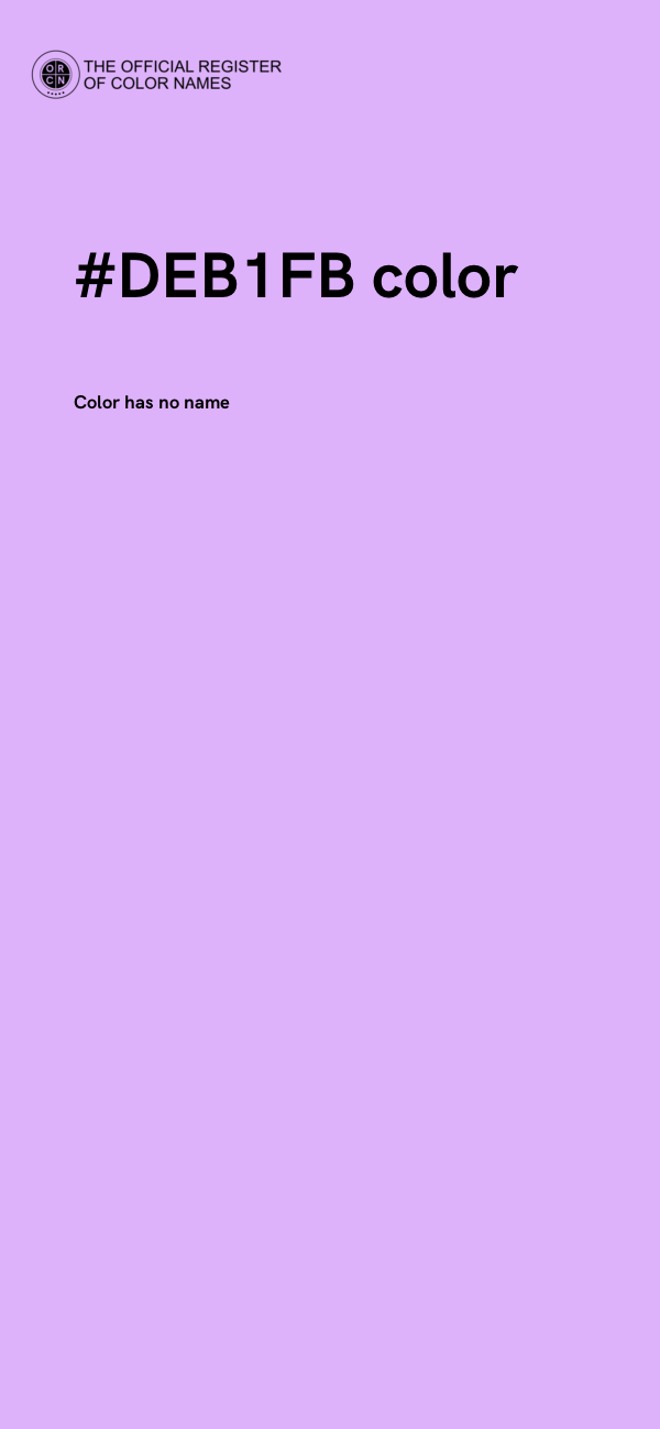 #DEB1FB color image