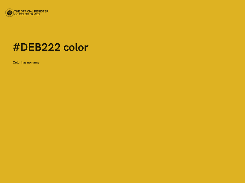 #DEB222 color image