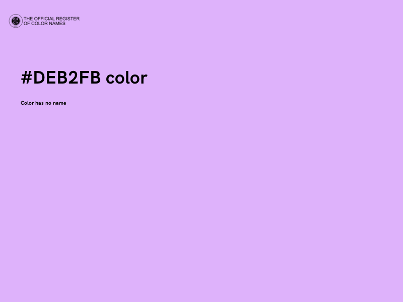 #DEB2FB color image