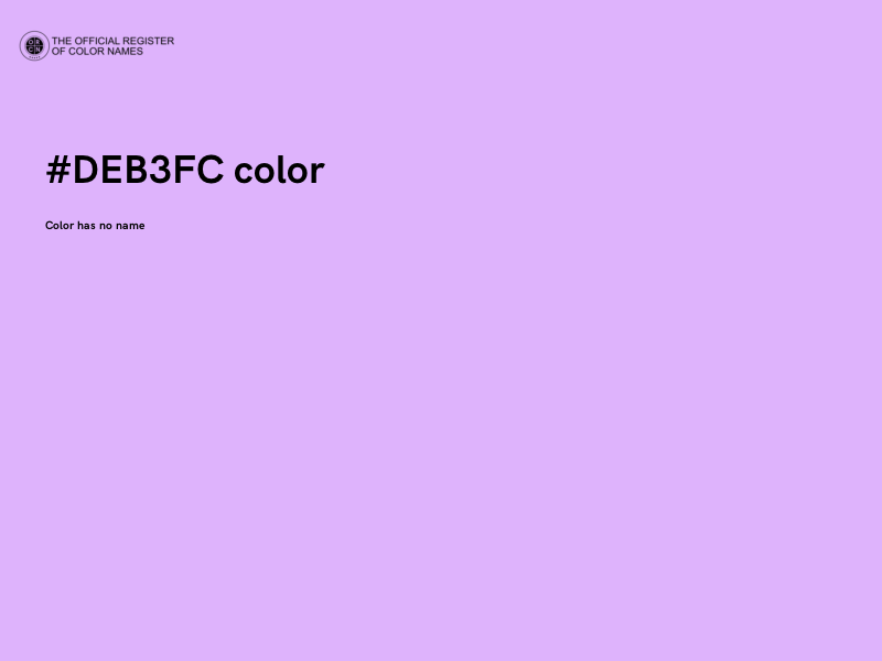#DEB3FC color image