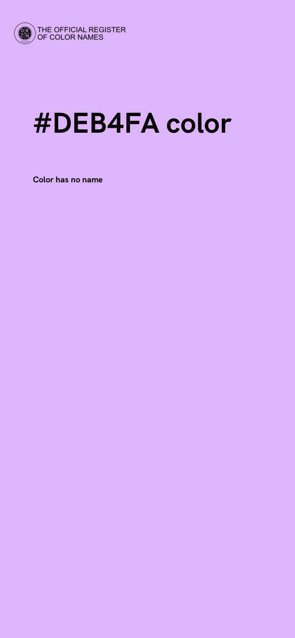 #DEB4FA color image
